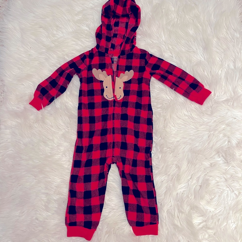 Buffalo Plaid Fleece Onesie